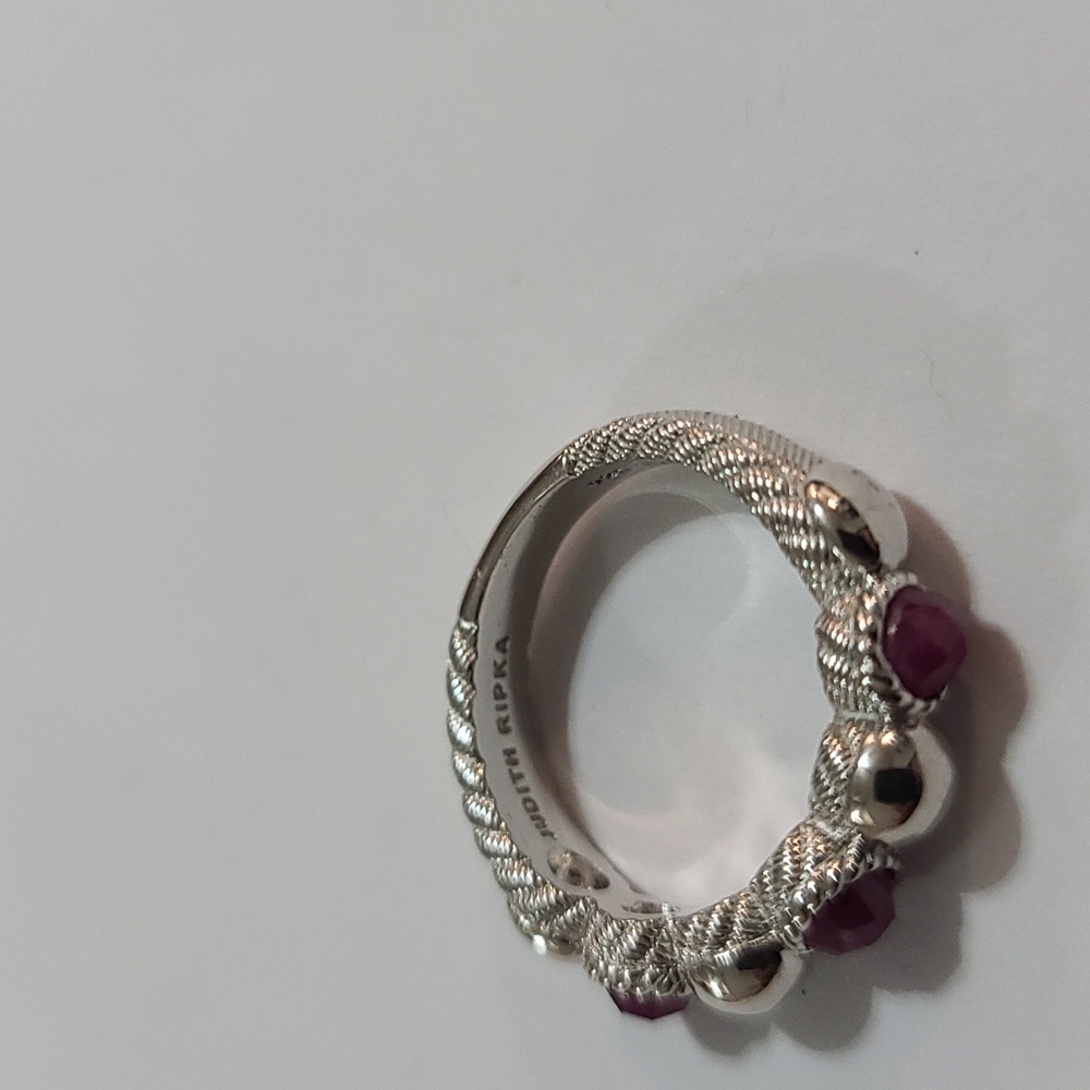 925 Ss Raw Ruby Ring - image 2